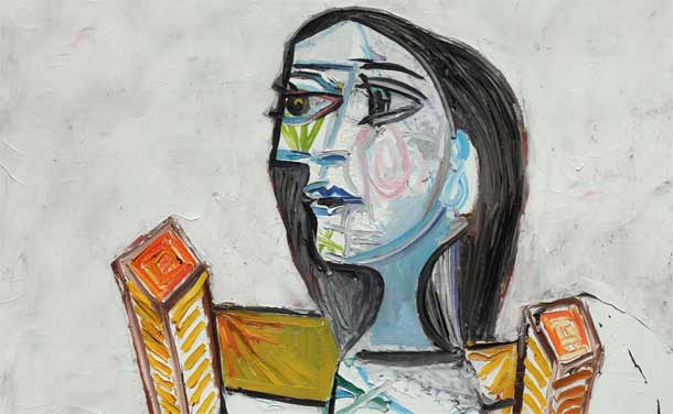 Picasso - Particolare dell'opera Ritratto di donna 1938 Picasso - Particolare dell'opera Ritratto di donna 1938