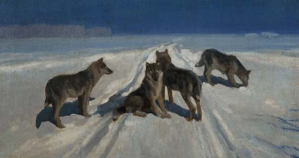 Aleksei Stepanov (Simferopol’ 1858–Moscow 1923), Wolves by Night, 1912 Aleksei Stepanov (Simferopol’ 1858–Moscow 1923), Wolves by Night, 1912