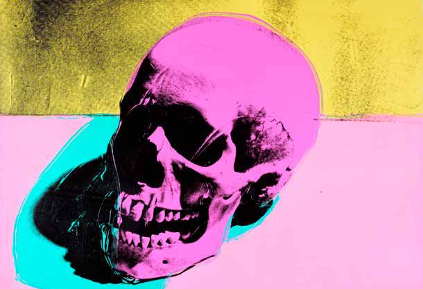 Andy Warhol Skull Serigrafia e acrilico su tela, 1976 MUMOK, Vienna  Andy Warhol Skull Serigrafia e acrilico su tela, 1976 MUMOK, Vienna