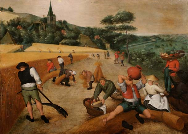 Pieter Brueghel Il Giovane (Bruxelles, 1564 – Anversa, 1638)  Estate: tempo di mietitura olio su tavola, cm. 54 x 75.  De Jonckheere, Parigi.