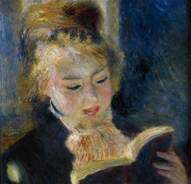 Pierre Auguste Renoir - La lettrice, 1874-1876 Pierre Auguste Renoir - La lettrice, 1874-1876