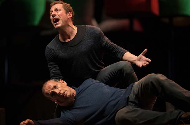 Giocando con Orlando, Accorsi e Baliani - foto Alessandro Moggi