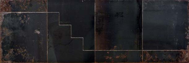 Costruttivo P.2 1975-1989 ferroverniciato trasparente a fuoco cm 37,5 x 120