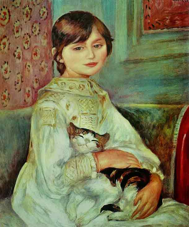 Pierre Auguste Renoir “Julie Manet detto anche Bambina con il gatto”  Pierre Auguste Renoir “Julie Manet detto anche Bambina con il gatto”
