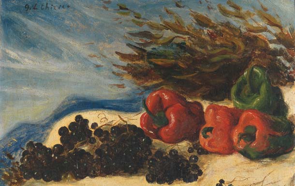 Giorgio De Chirico  (Volos, Tessaglia 1888-Roma 1978) Natura morta 1930 circa olio su tela Firenze, Galleria d'arte moderna di Palazzo Pitti Giorgio De Chirico  (Volos, Tessaglia 1888-Roma 1978) Natura morta 1930 circa olio su tela Firenze, Galleria d'arte moderna di Palazzo Pitti